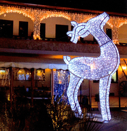 Décoration renne de Noël à st Maxime dans le VAR